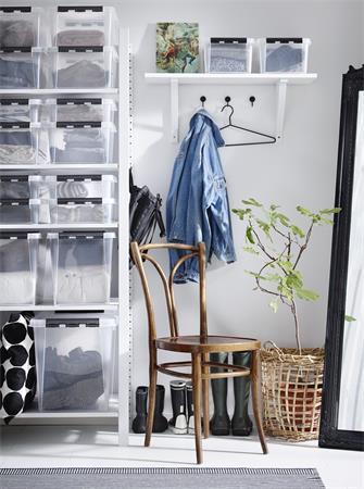 Úložný box, plastový, 25  l, čierne úchytky, SMARTSTORE "Classic 16", priehľadný 6