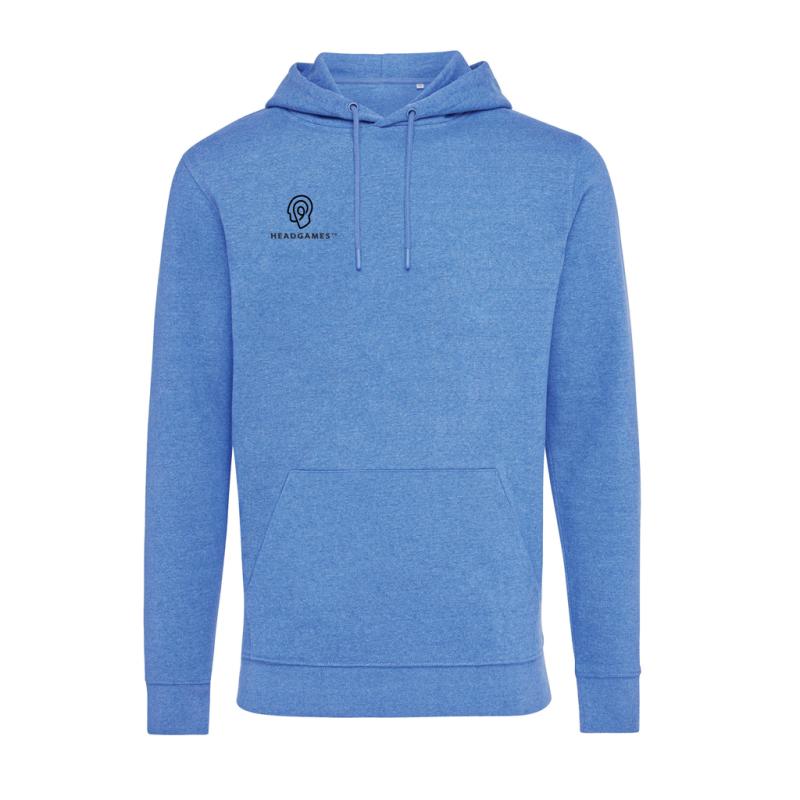 Nefarbená mikina s kapucňou IQONIQ Torres z recykl. bavlny heather blue XXXL 4