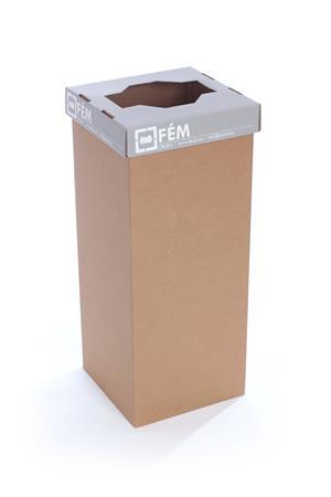Odpadkový kôš na triedenie odpadkov, recyklovaný, 60 l, RECOBIN "Office", sivá
