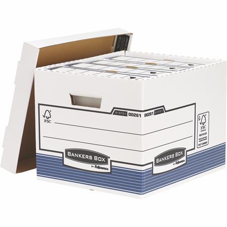 Archívny kontajner, kartónový, štandardný, "BANKERS BOX® SYSTEM by FELLOWES®", modrý 1