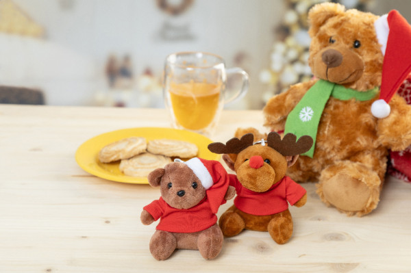 Julren plyšový vianočný prívesok na kľúče so sobom 5