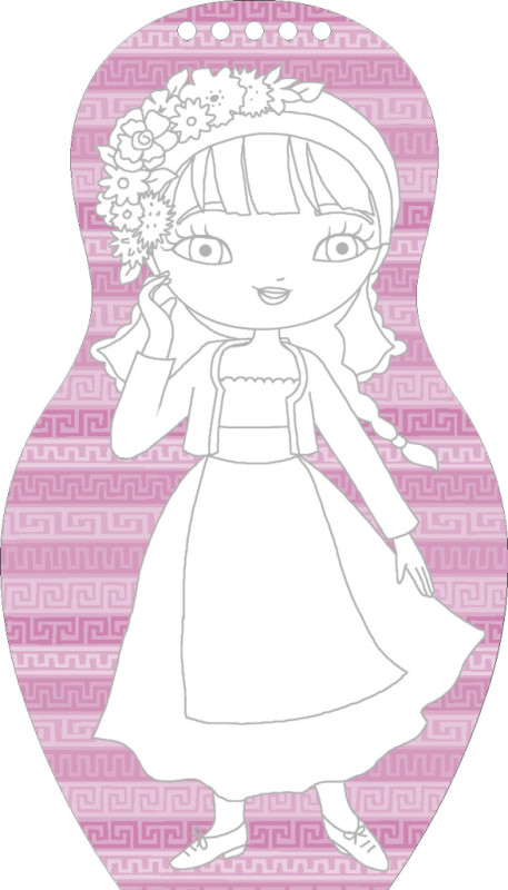 Obliekame grécke bábiky ELENA – Maľovanky 2