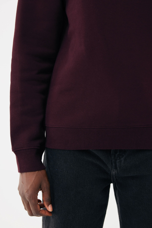 IQONIQ Toria Unisex mikina s okrúhl. výstrihom z rec. bavlny merlot XXS 16