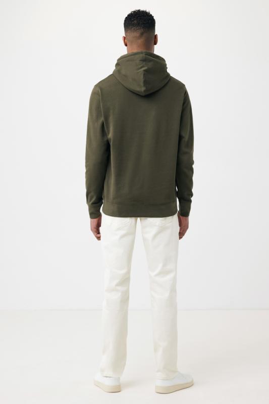 Ľahká mikina s kapucňou IQONIQ Rila z recykl. bavlny khaki XXXL 12