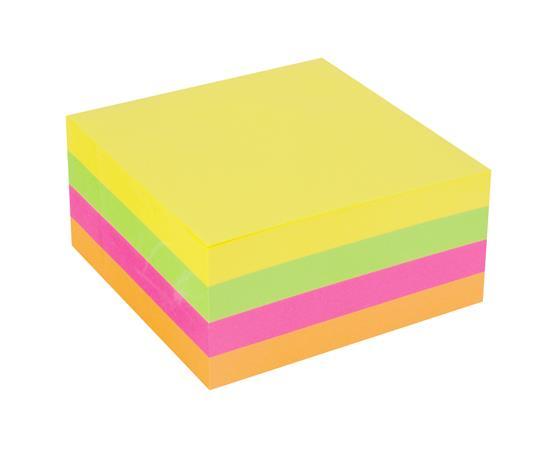 Samolepiaci bloček, 75x75 mm, 400 listov, VICTORIA, neónová 3
