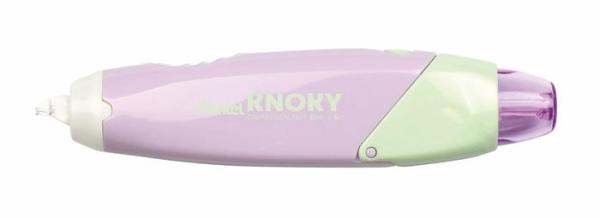 Korekčný roller, 5 mm x 6 m, naplniteľný, PENTEL "Knoky", svetlozelený-fialový 1