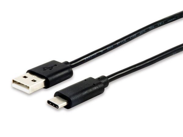 Prevodný kábel, USB-C-USB 2.0, 1m, EQUIP 1