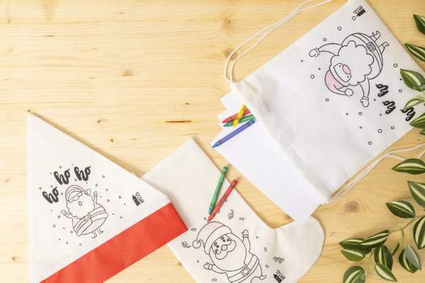 Julfar Bag B vianočný vak na stiahnutie šnúrkou na vyfarbenie 6