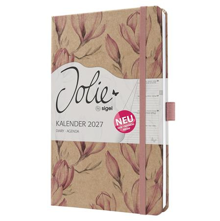 Diár, A5, týždenný, 2027, tvrdá obálka, SIGEL "Jolie", Magnolia Dreams 1