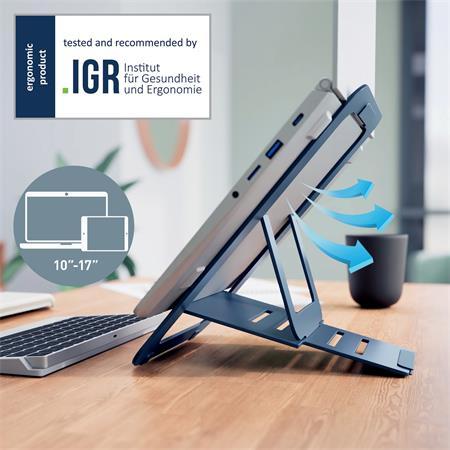 Stojan na notebook, nastaviteľný, LEITZ "Ergo" 3