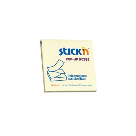 Samolepiaci poznámkový blok, "Z", 76x76 mm, 100 lap, STICK N, žltá 2