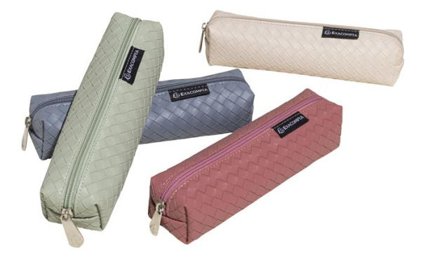 Peračník, na zips, hranatý, EXACOMPTA "Sienna", mix farieb 7