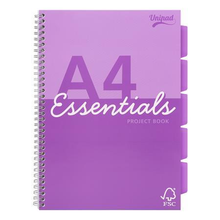 Špirálový zošit, A4, linajkový, 100 listov, PUKKA PAD "Unipad Essentials Project Book", mi 2