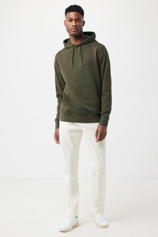 Ľahká mikina s kapucňou IQONIQ Rila z recykl. bavlny khaki XL 11
