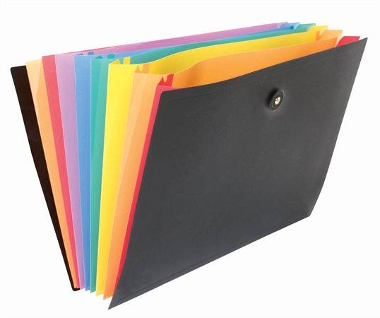 Harmoniková taška, PP, 8 záložiek, VIQUEL "RainbowClass", čierna 1