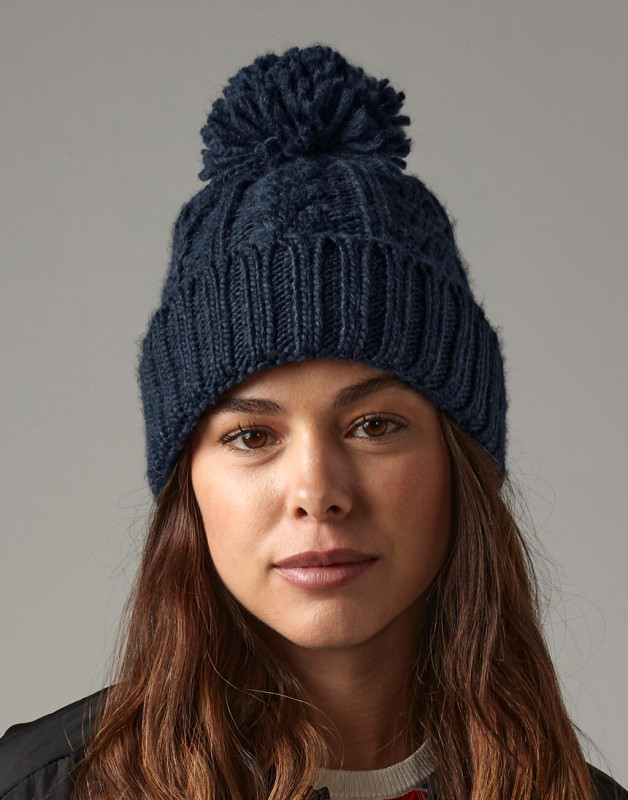 Čiapka Cable Knit Melange Beanie