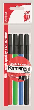 ICO Permanentný popisovač "M", 4 ks