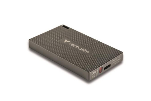 SSD (externá pamäť), 1TB, USB-C 3.2 Gen2, VERBATIM "Metal Mini SSD", čierna 2