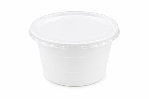 . Plastová miska na guláš, uzatvárateľná viečkom, 750 ml, 50 ks, biela 1