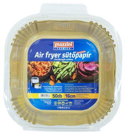 Papier na pečenie, silikónový, pre Air Fryer, štvorcový, 16 cm, 50 ks, MAZZINI "Premium" 1