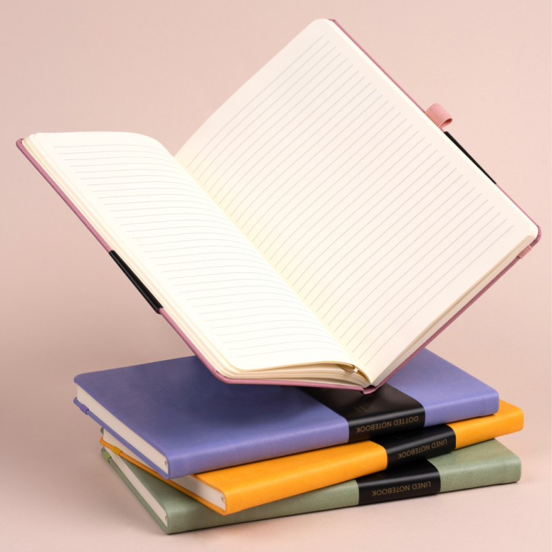 NOTIQUE Pracovný notes Ružový, linajkovaný, 13 x 21 cm 4