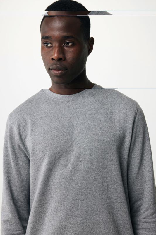 Ľahká mikina IQONIQ Etosha z recykl. bavlny light heather anthracite S 15