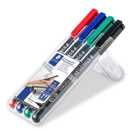 Permanentný popisovač, sada, OHP, 0,4 mm, STAEDTLER "313 S", 4 rôzne farby 2