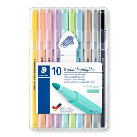 Zvýrazňovač, sada, 1-4 mm, STAEDTLER, 10 rôznych farieb