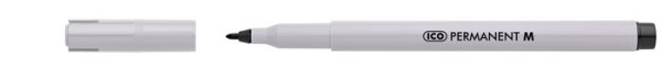 Permanentný popisovač, 1-1,5 mm, ICO "Permanent M", čierny 1
