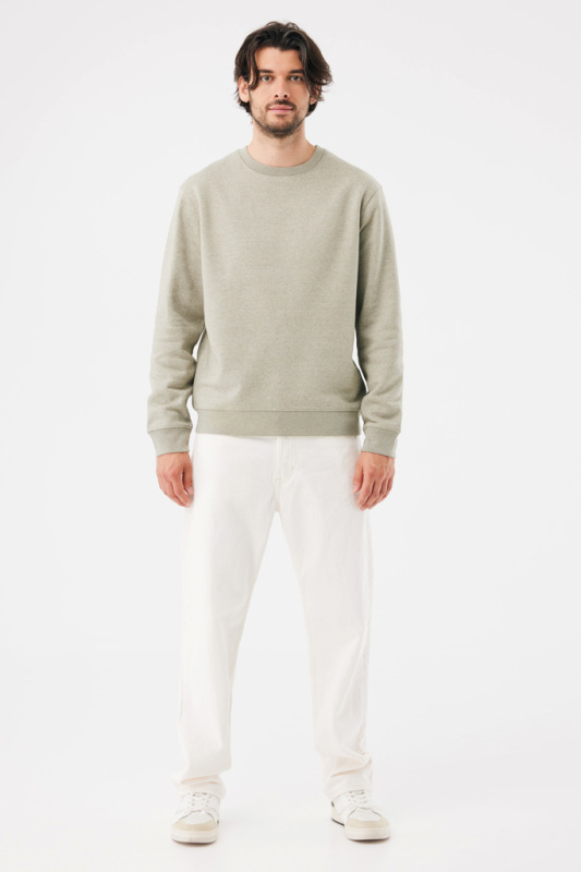 IQONIQ Toria Unisex mikina s okrúhl. výstrihom z rec. bavlny light heather green S 6