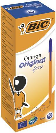 Guľôčkové pero, 0,3 mm, s vrchnákom, BIC "Orange Original Fine", modré 1