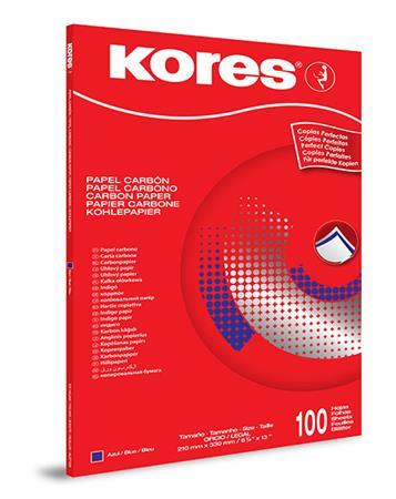 Uhľový papier, A4, ručný, KORES, 100 listov, modrá 1