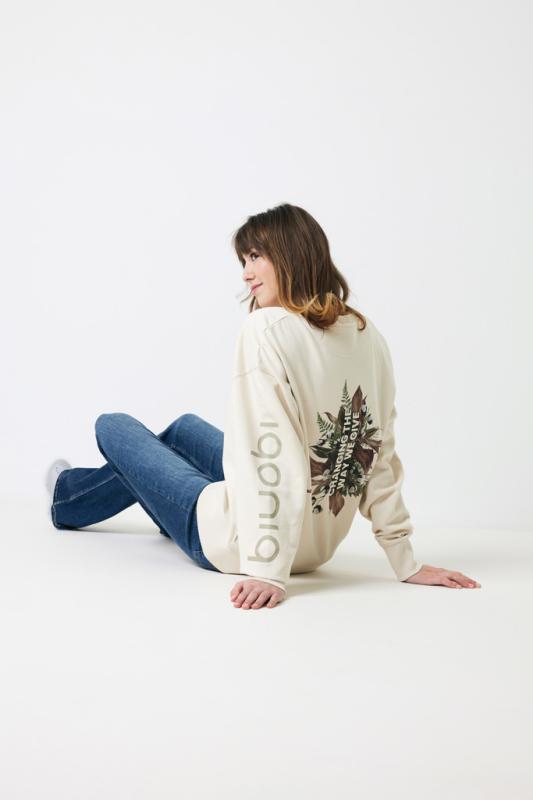 Mikina IQONIQ Kruger relaxed fit z recykl. bavlny natural raw XXS 7