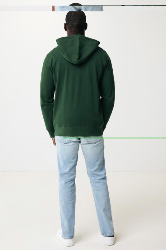 Mikina na zips s kapucňou IQONIQ Abisko z recykl. bavlny forest green XS 6