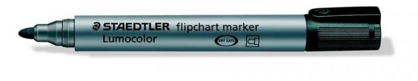 Popisovač na flipchartové tabule, 2 mm, kužeľový hrot, STAEDTLER "Lumocolor 356", čierny 2