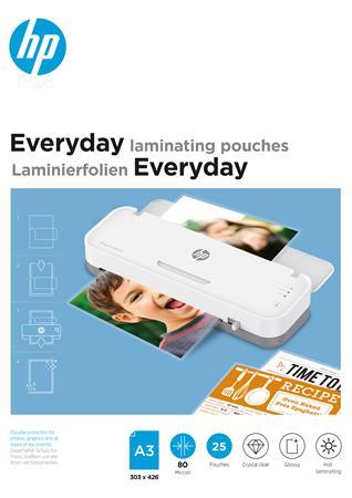 Laminovacia fólia, 80 mikrónov, A3, lesklá, 25 ks, HP "Everyday" 1