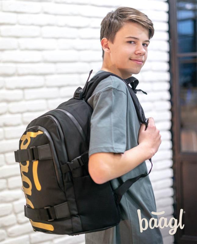 BAAGL SET 3 Skate Gold: batoh, penál a sáček 10