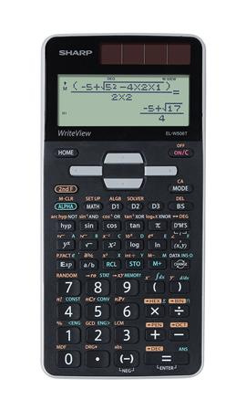 Kalkulačka, vedecká, 640 funkcií, SHARP "EL-W506TGY", sivá-čierna