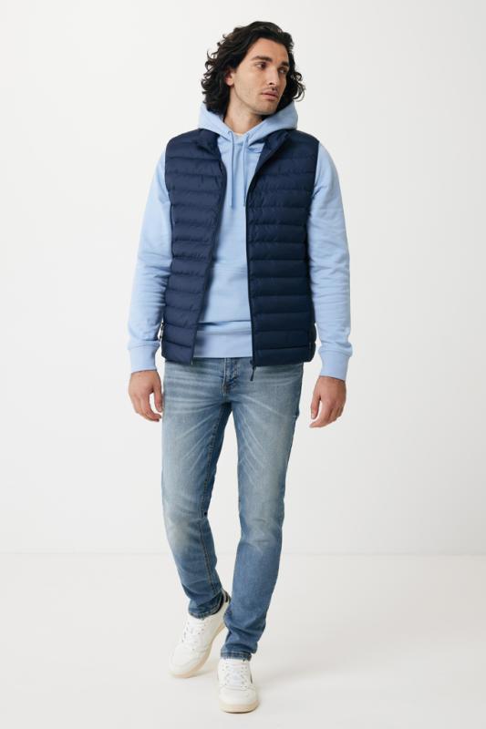 Ľahká mikina s kapucňou IQONIQ Rila z recykl. bavlny sky blue XXL 9