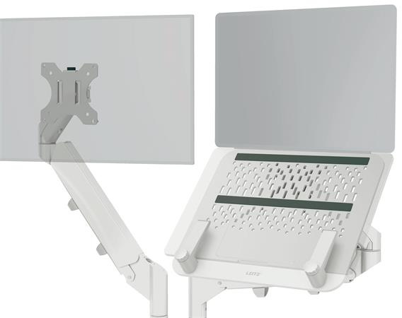 Rameno na monitor a notebook, LEITZ "Ergo Dual", svetlosivá 3