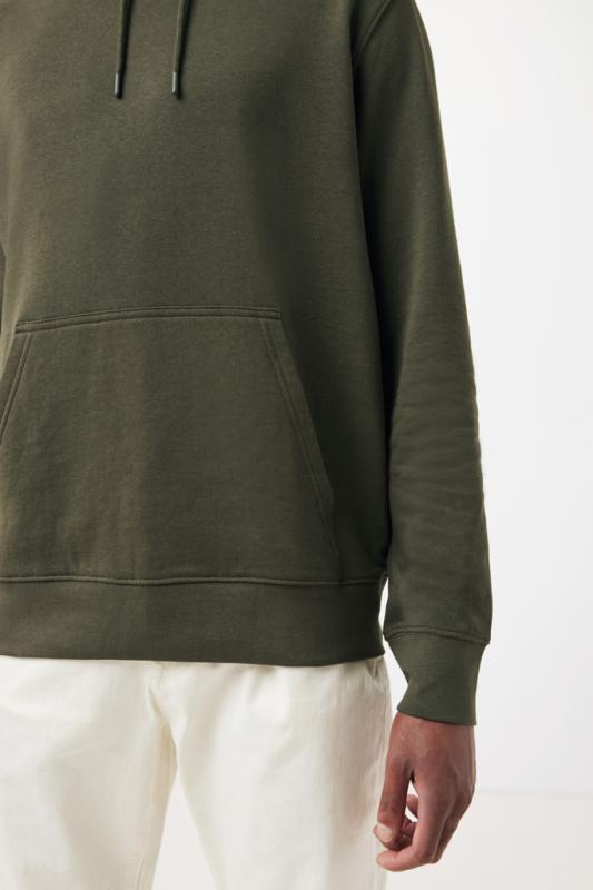 Ľahká mikina s kapucňou IQONIQ Rila z recykl. bavlny khaki S 15