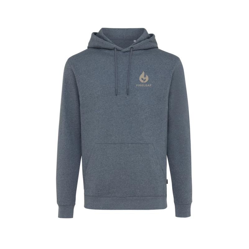 Nefarbená mikina s kapucňou IQONIQ Torres z recykl. bavlny heather navy XXL 4