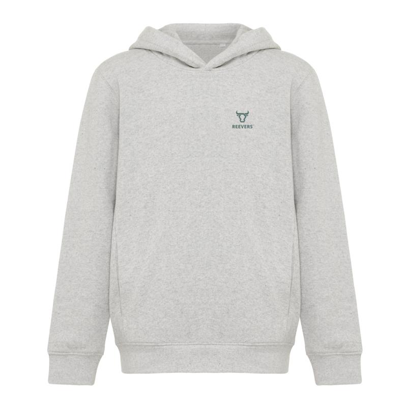 Detská mikina s bočnými vreckami IQONIQ Yengo z rec. bavlny light heather grey 7-8r (122-128cm) 3