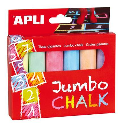 Krieda na asfalt, okrúhla, jumbo, APLI, 6 rôznych farieb 1