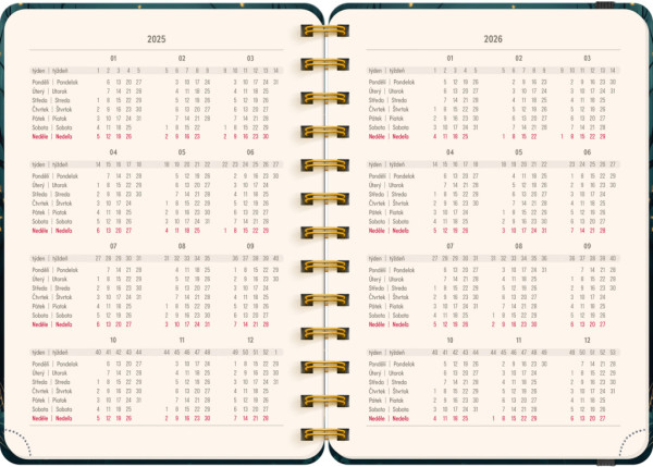 NOTIQUE Špirálový 18-mesačný diár Petito – Líška 2025/2026, 13 x 18 cm 2