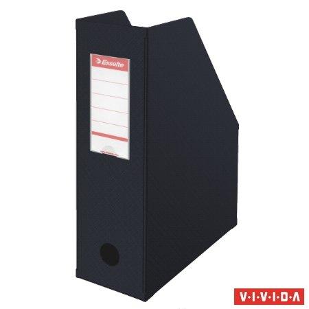 Zakladač, PVC/kartón, 100 mm, skladateľný, ESSELTE, Vivida čierny 1