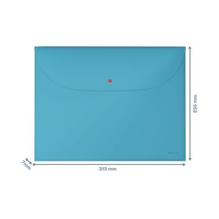 Obal na patent, 2 vrecká, A4, PP, LEITZ "Cosy", matná modrá 4