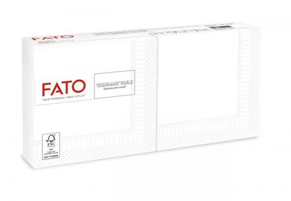 Servítky, 1/4 ohyb, 25x25 cm, FATO "Smart Table", biela