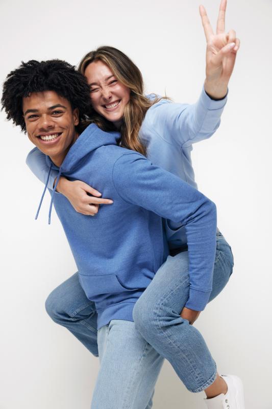 Nefarbená mikina s kapucňou IQONIQ Torres z recykl. bavlny heather blue XXS 13