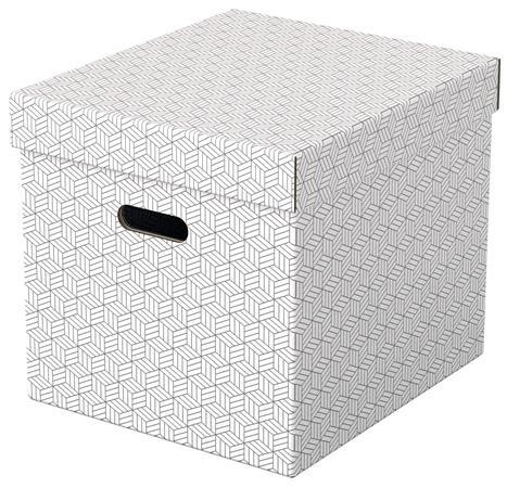 Úložný kubický box, ESSELTE "Home", biela